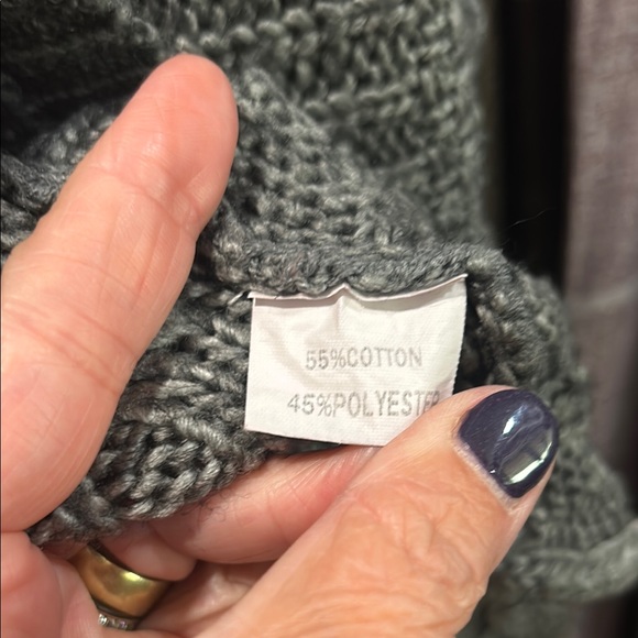 Miss Kelly Gray Knit Open Front Sweater - Picture 4 of 6